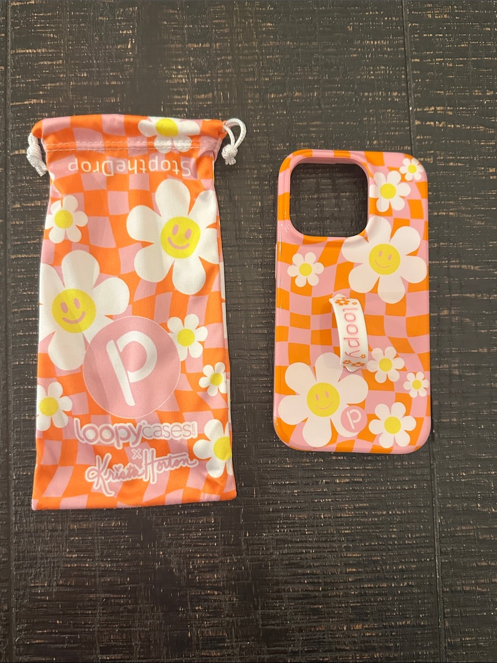 LoopyCases x Krista Horton Pink & Orange Floral iPhone 14 Pro Case